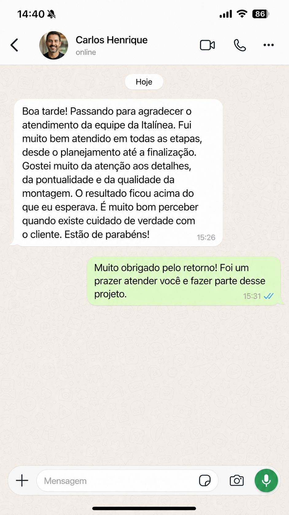 Depoimento Cliente 2