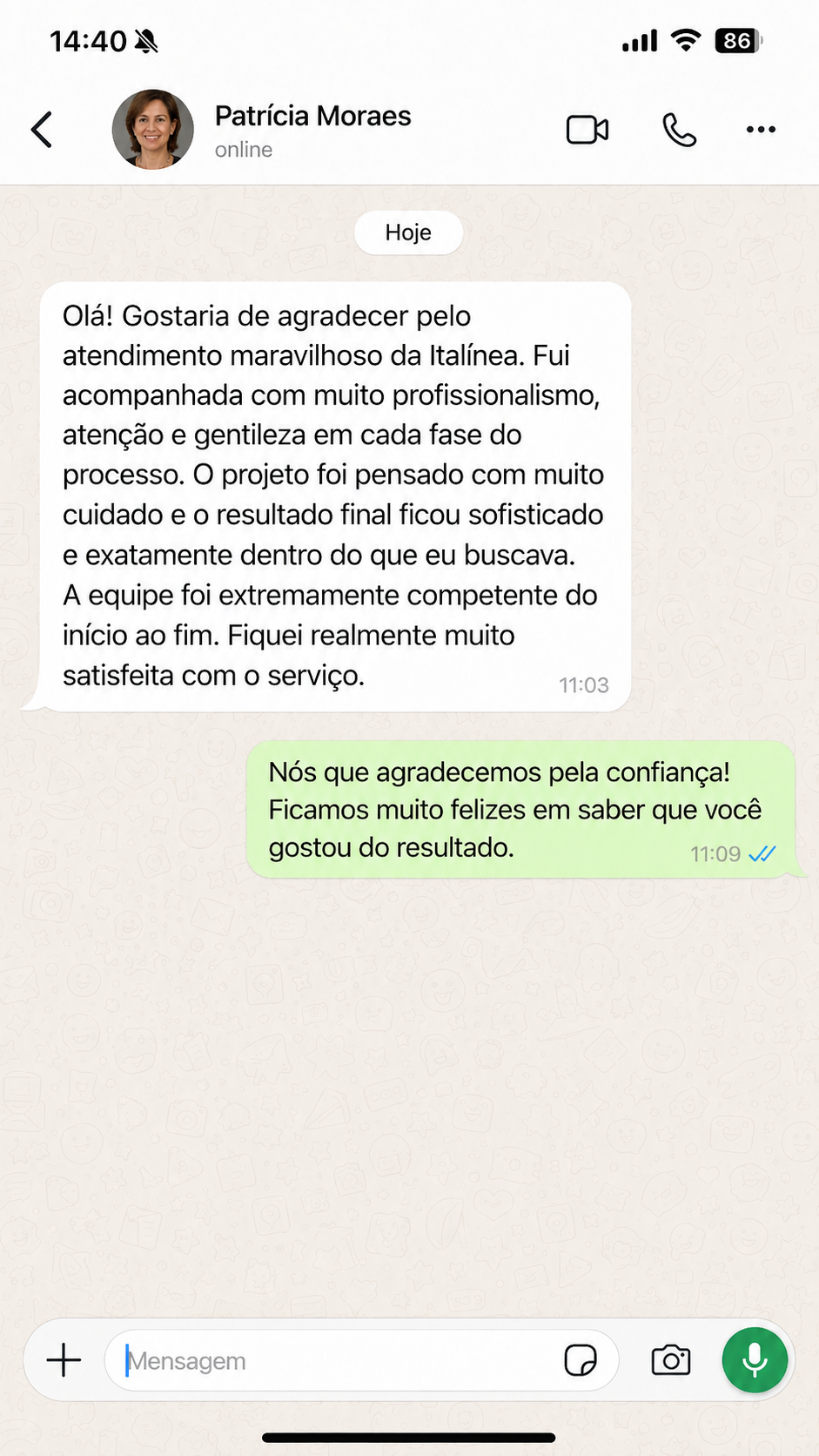Depoimento Cliente 5